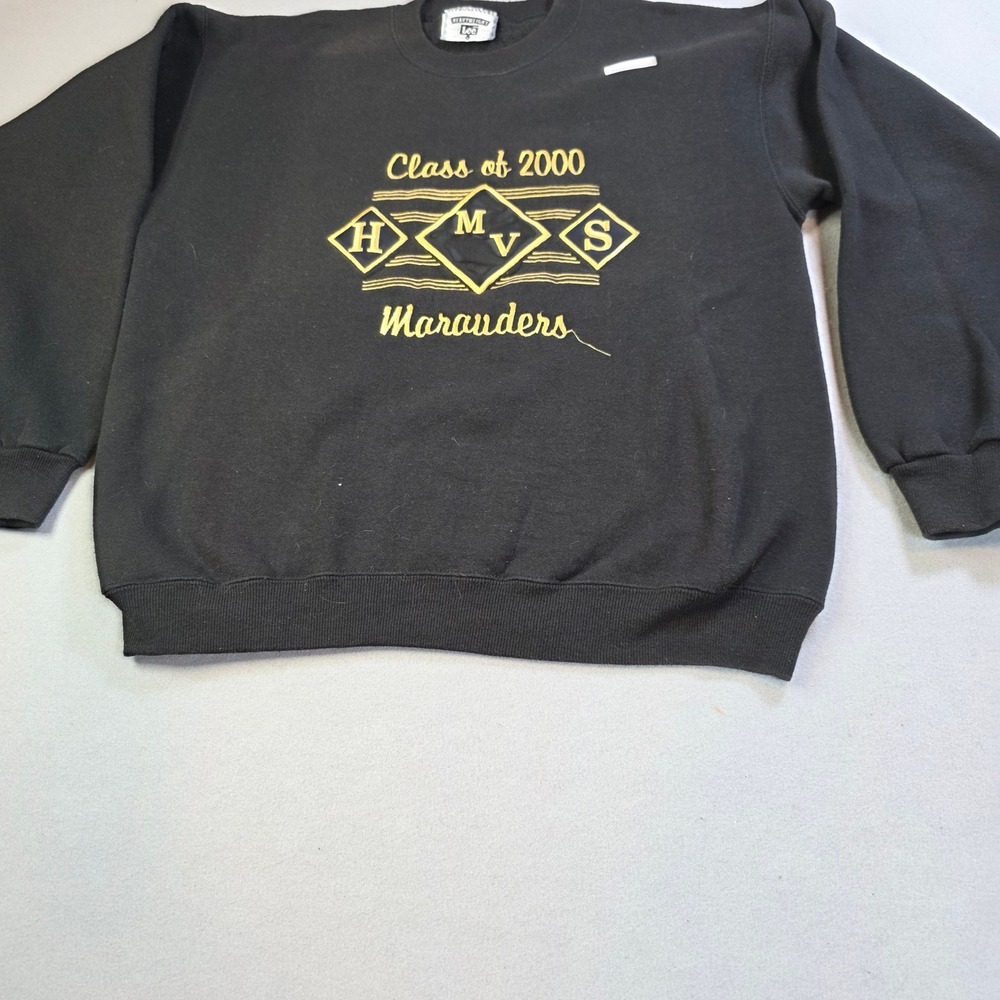 Vintage Lee Heavyweight Class of 2000 HMV Marauders Black Sweatshirt USA Large